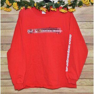 Vintage 2003 Winston Cup Men's L Red Dale Earnhardt Jr. #8 Long Sleeve T-Shirt